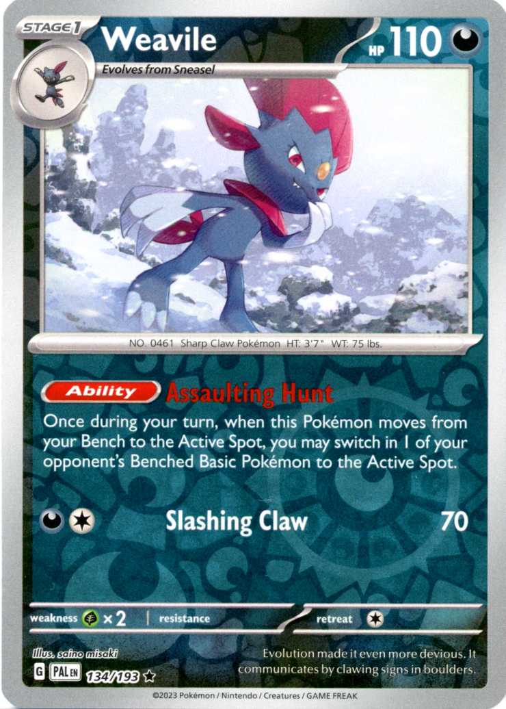 Weavile - 134/193 - Reverse