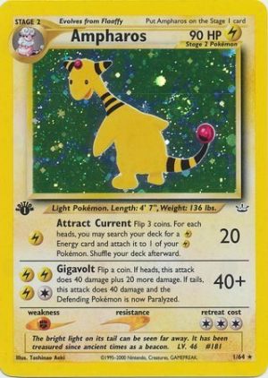 Ampharos - 1/64 - 1st Edition (Holo)