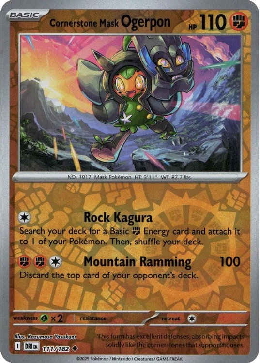 Cornerstone Mask Ogerpon - 111/182 - Reverse