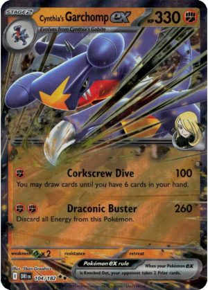 Cynthia's Garchomp ex - 104/182