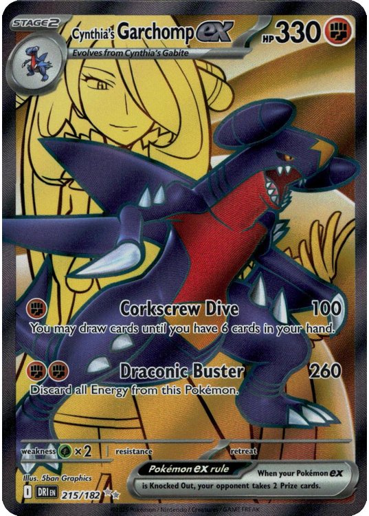 Cynthia's Garchomp ex - 215/182