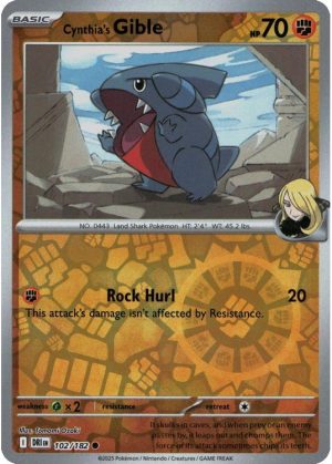 Cynthia's Gible - 102/182 - Reverse