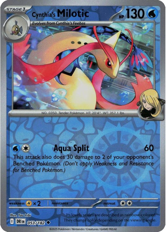 Cynthia's Milotic - 053/182 - Reverse