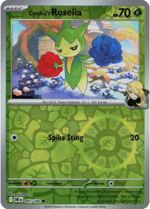 Cynthia's Roselia - 007/182 - Reverse