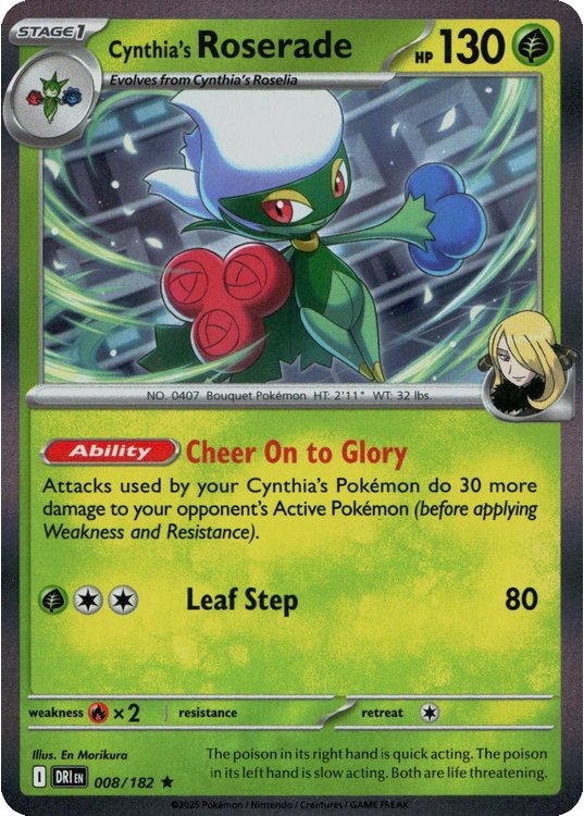 Cynthia's Roserade - 008/182 (Holo)