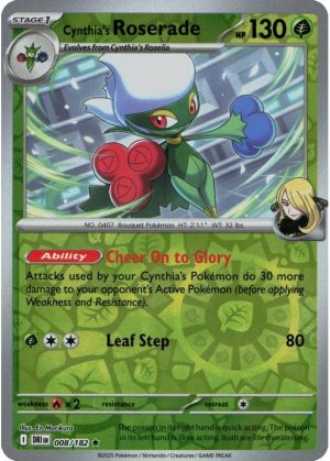 Cynthia's Roserade - 008/182 - Reverse