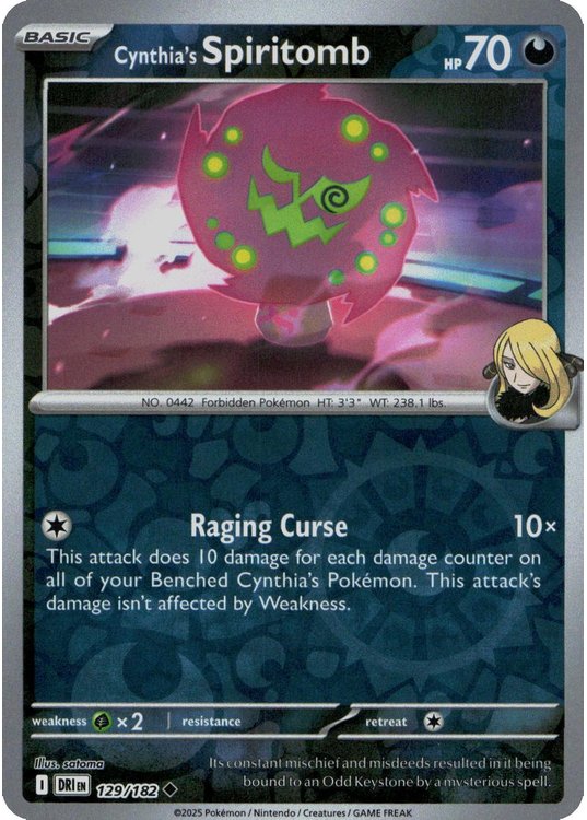 Cynthia's Spiritomb - 129/182 - Reverse