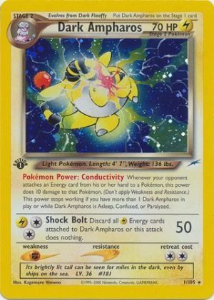 Dark Ampharos - 1/105 - 1st Edition (Holo)