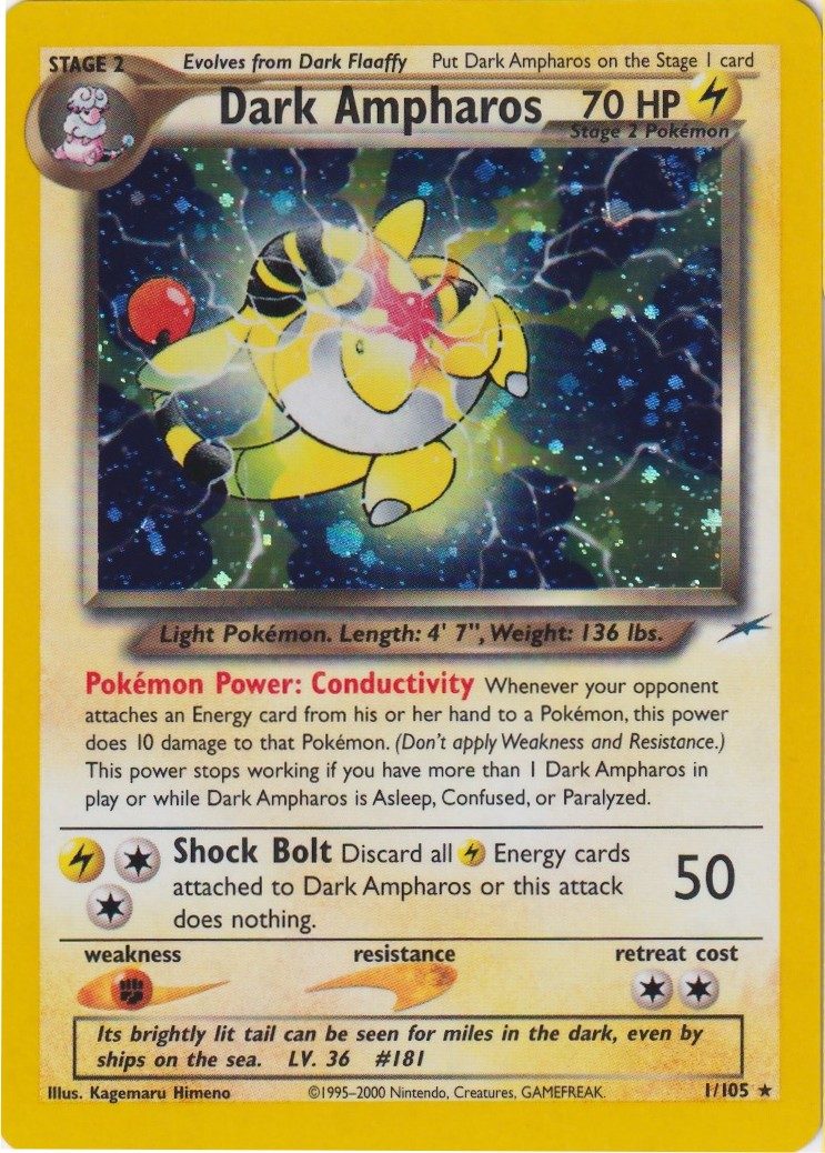 Dark Ampharos - 1/105 (Holo)