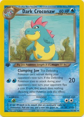 Dark Croconaw - 32/105 - 1st Edition