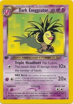 Dark Exeggutor - 33/105 - 1st Edition