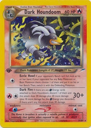 Dark Houndoom - 7/105 - 1st Edition (Holo)