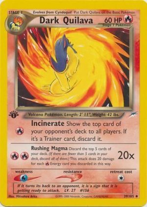 Dark Quilava - 39/105 - 1st Edition