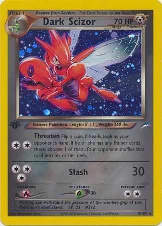 Dark Scizor - 9/105 - 1st Edition (Holo)