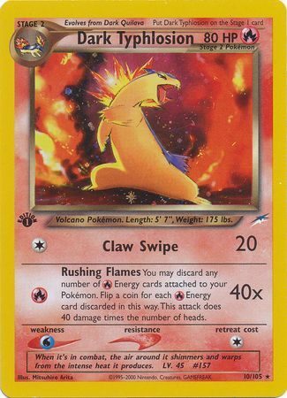 Dark Typhlosion - 10/105 - 1st Edition (Holo)