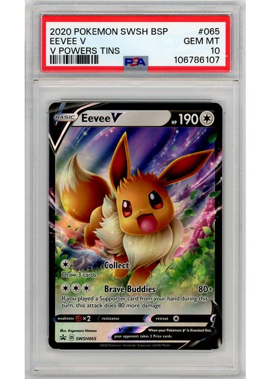 Eevee V PSA 10 - Gradede pokemon kort på Pokemons.dk
