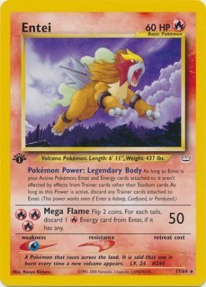 Entei - 17/64 - 1st Edition