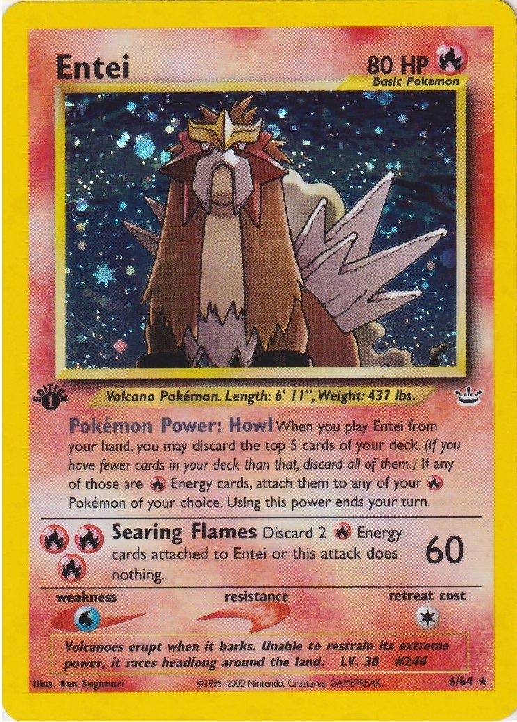 Entei - 6/64 - 1st Edition (Holo)