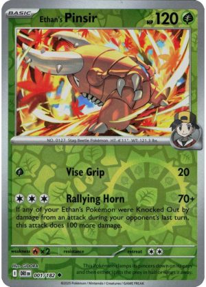 Ethan's Pinsir - 001/182 - Reverse