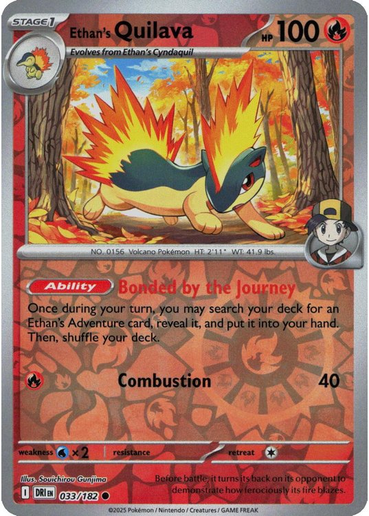 Ethan's Quilava - 033/182 - Reverse