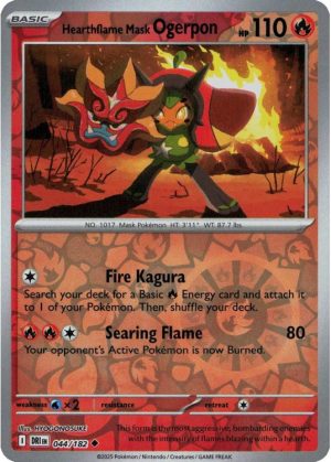 Hearthflame Mask Ogerpon - 044/182 - Reverse
