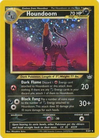 Houndoom - 8/64 - 1st Edition (Holo) - Pokemon enkeltkort fra Neo