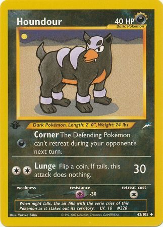 Houndour - 43/105 - 1st Edition