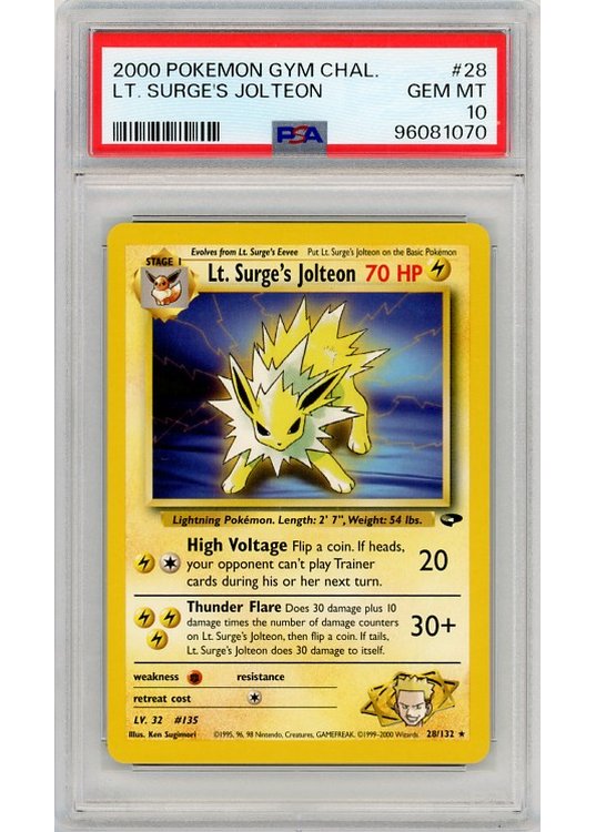 LT. Surge's Jolteon 28/132 PSA 10