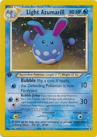 Light Azumarill - 13/105 - 1st Edition (Holo)