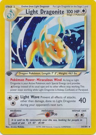 Light Dragonite - 14/105 - 1st Edition (Holo)