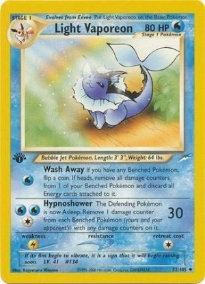 Light Vaporeon - 52/105 - 1st Edition