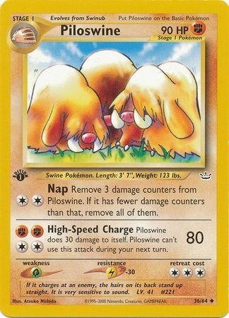 Piloswine - 36/64 - 1st Edition