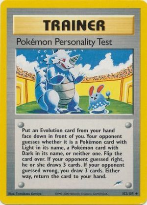 Pokémon Personality Test - 102/105 - 1st Edition