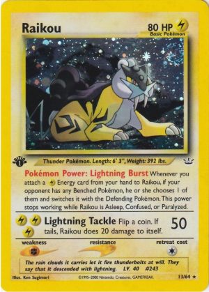 Raikou - 13/64 - 1st Edition (Holo)