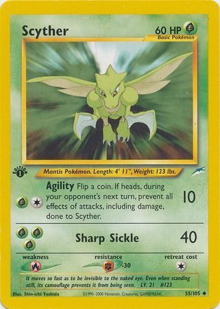 Scyther - 55/105 - 1st Edition