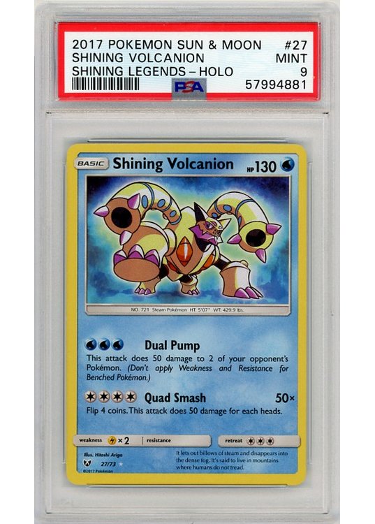 shiny volcanion pokemon card Shining Volcanion SM3+ 028/072 ✸ Card main image 0
