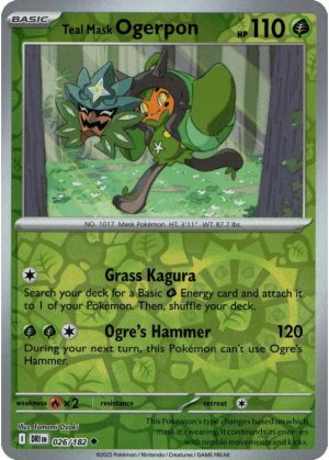 Teal Mask Ogerpon - 026/182 - Reverse