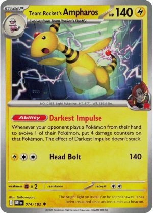 Team Rocket's Ampharos - 074/182