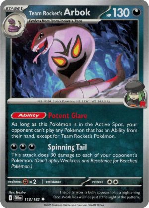 Team Rocket's Arbok - 113/182