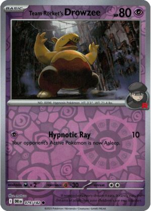 Team Rocket's Drowzee - 079/182 - Reverse