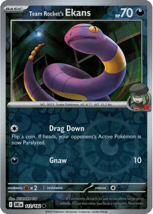 Team Rocket's Ekans - 112/182 - Reverse