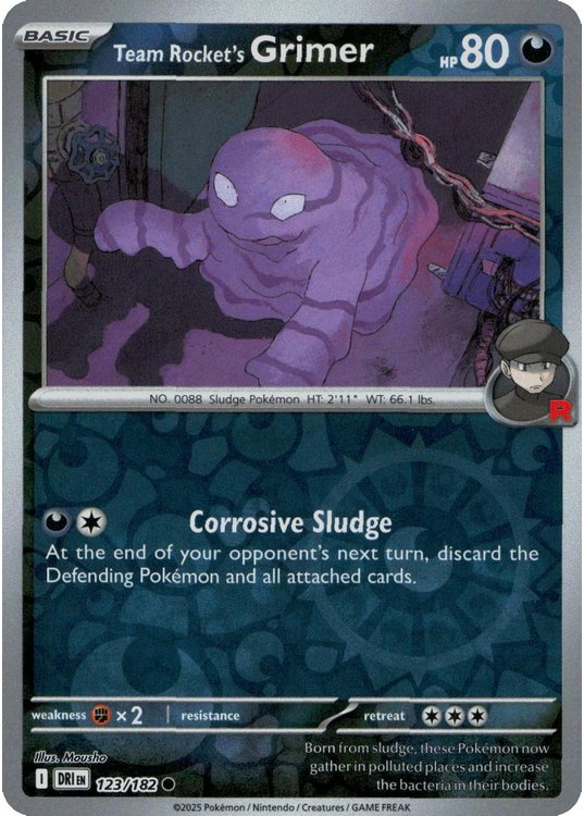 Team Rocket's Grimer - 123/182 - Reverse