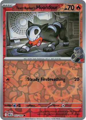 Team Rocket's Houndour - 037/182 - Reverse