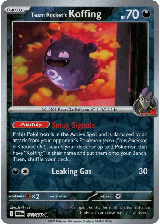Team Rocket's Koffing - 125/182 - Reverse