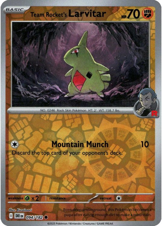 Team Rocket's Larvitar - 094/182 - Reverse