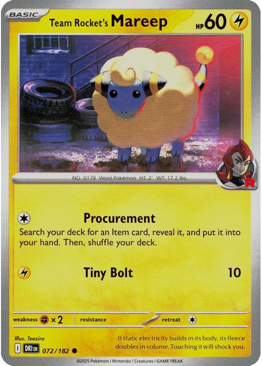 Team Rocket's Mareep - 072/182