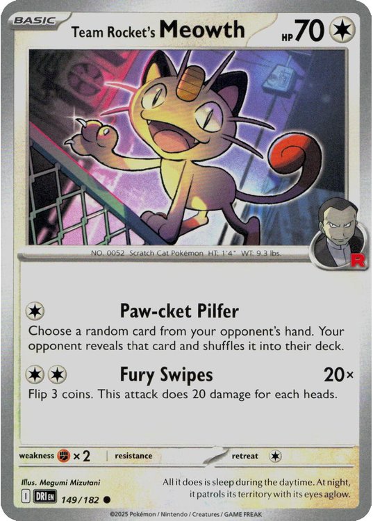 Team Rocket's Meowth - 149/182