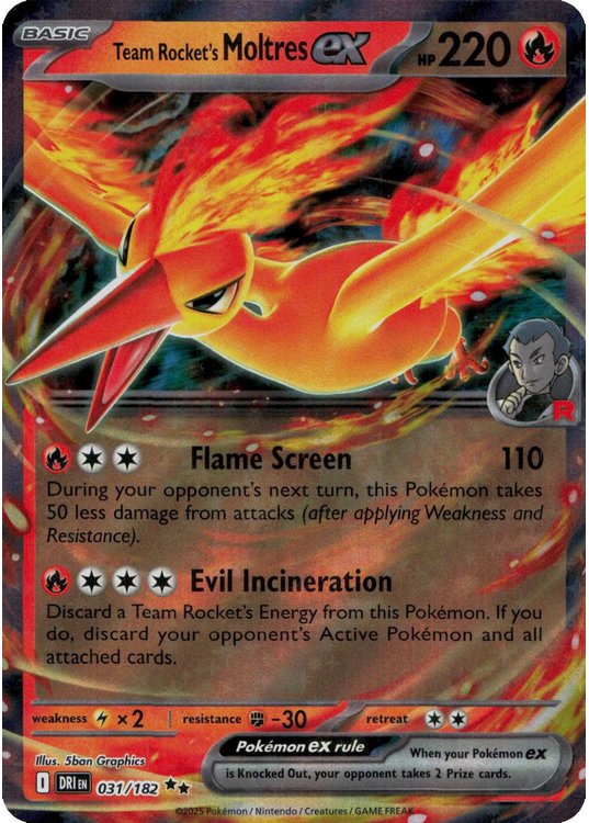 Team Rocket's Moltres ex - 031/182