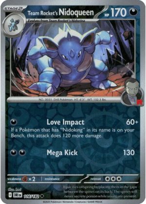 Team Rocket's Nidoqueen - 116/182 - Reverse