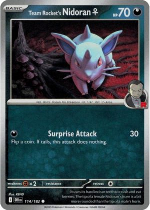 Team Rocket's Nidoran &femmale; - 114/182